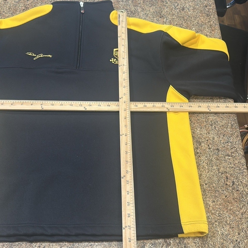 Chase Authentics Dale Jarrett Sweatshirt Mens Size Large Black Yellow Vintage - Picture 12 of 15